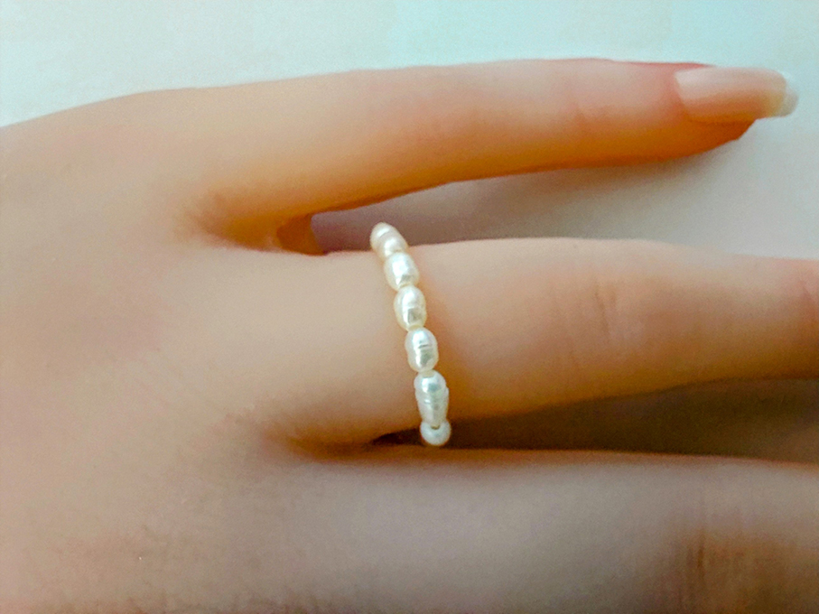 Doğal İnci Yüzük 2-3 mm - Görsel 5