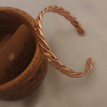 Bakır Örgü Desenli Bileklik - El Yapımı, Şık ve Sağlıklı SADECE BİLEKLİK
