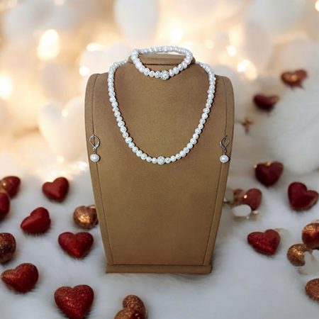 Doğal İnci Set; Kolye Bileklik Küpe, Zarafetin ve Şıklığın İncisi