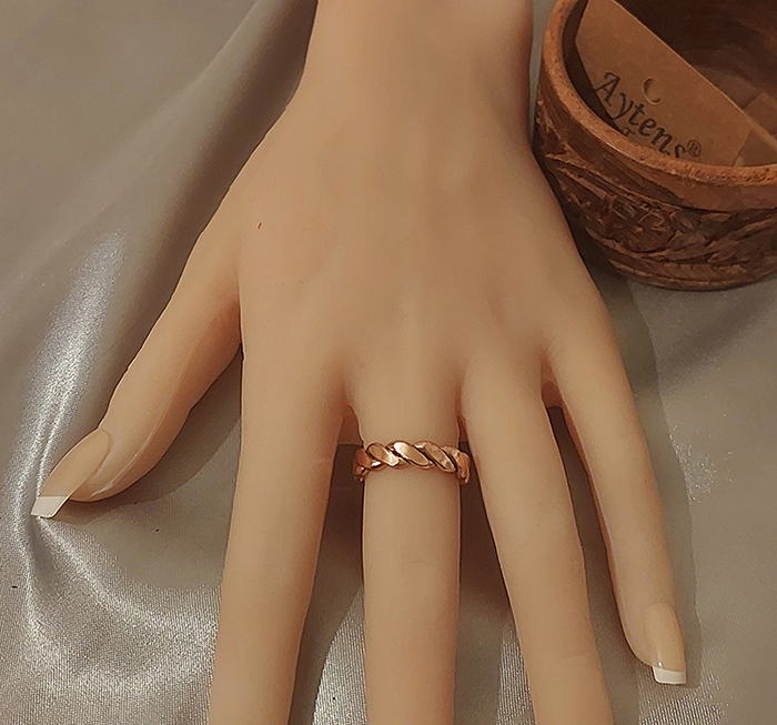 El İşçiliği Bakır Yüzük - Antik Esintili Günlük Kullanım Tasarım