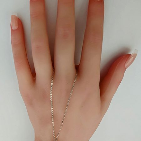 Paslanmaz Çelik Şahmeran, gümüş renk, yıldız detaylı sedef taşlı