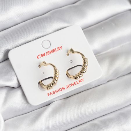 14K Gold Renk Kaplama CM Kadın Küpe