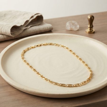 CM Yay Model Gold Renk 50 cm Kadın Kolye