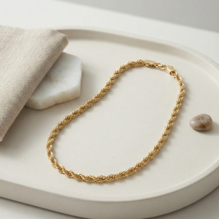CM Burgu Model Gold Renk 10 mm Kalınlık 50 cm Kadın Kolye
